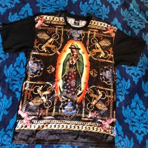 T-Shirt with Virgin Mary Design